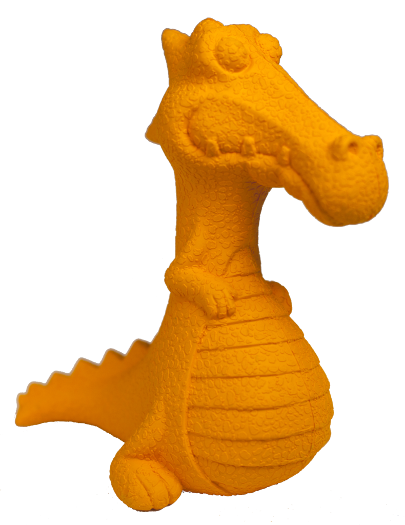 rubber dinosaur dog toy