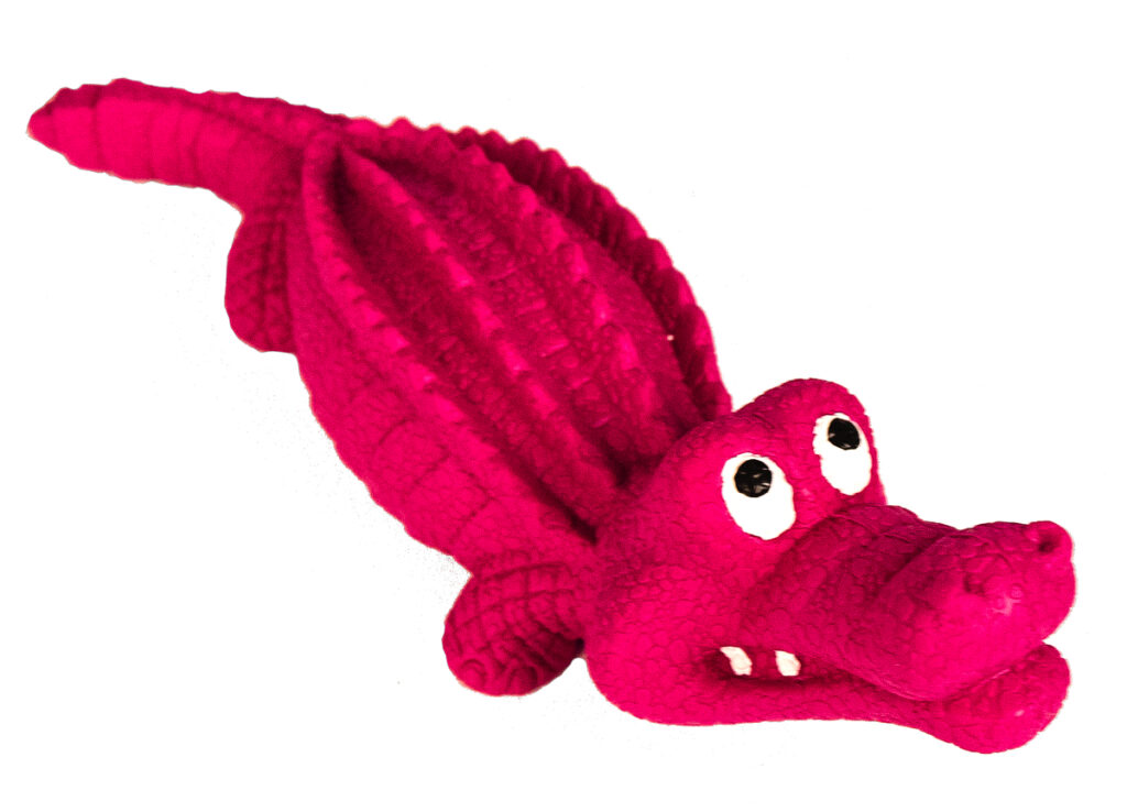 rubber alligator dog toy