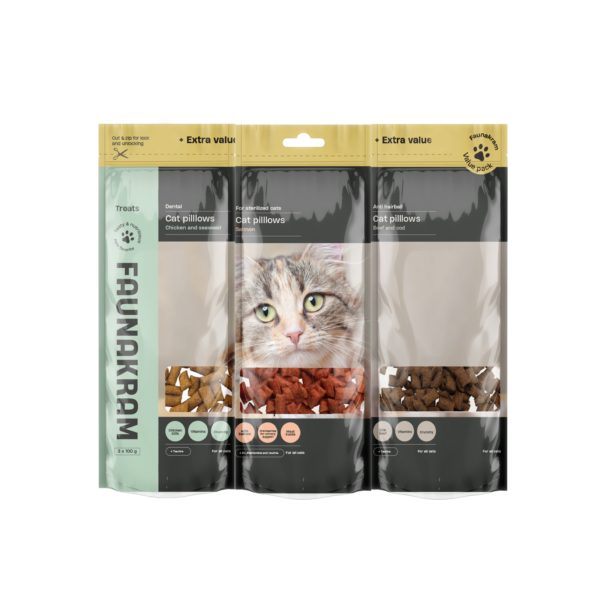 Faunakram 3 x 100g cat pillows (10173)