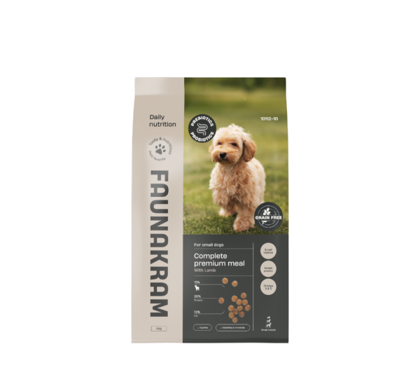 Faunakram 4kg PRO BIOT premium GF meal with lamb for small dogs (10112-10)