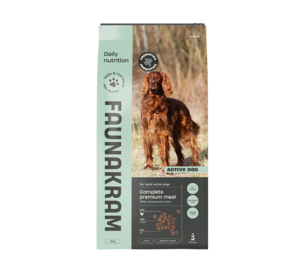 Faunakram PRO BIOT. 12kg Active dog Chicken & Turkey 30-25 (10115-10)