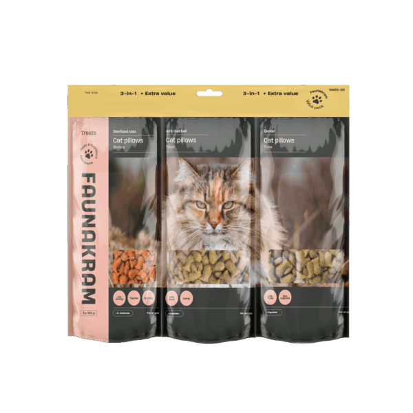 Faunakram 3 x 100g cat pillows fish (10173-10)