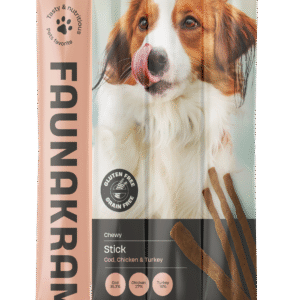Faunakram 4x12g. GF dog snack stick 35% cod & 27% chicken (10840-30)