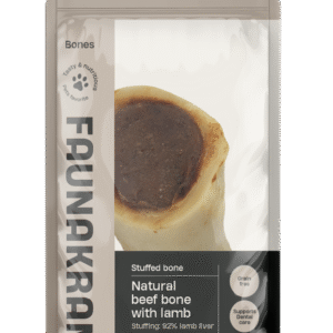Faunakram Natural beef bone with stuffing: 92% lamb liver (10096-20)