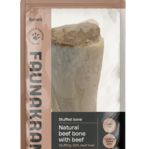 Faunakram Natural Roasted beef bone with stuffing: 92% beef liver (10096-25)