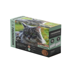 Faunakram 12 x 100g Complete cat wet food meat menu in sauce 6 x Chicken and 6 x Beef (10185-10)